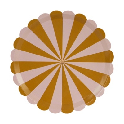 Pratos Candy Riscas Nude