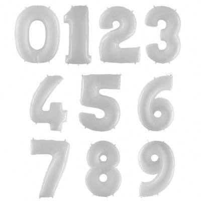 Balão Número Branco