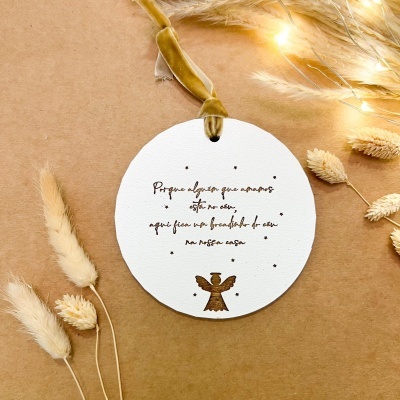 Placa Personalizada Natal : Anjo