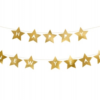 Grinalda Happy New Year Estrelas