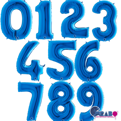 Balão Número Azul