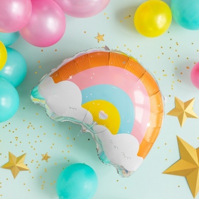 Balão Arco Íris Nuvens