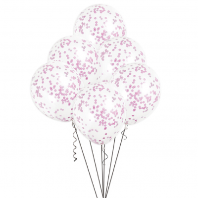 Balões Confettis Rosa
