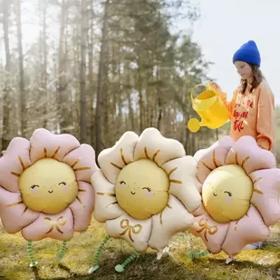 Balão Walking Flor Bege