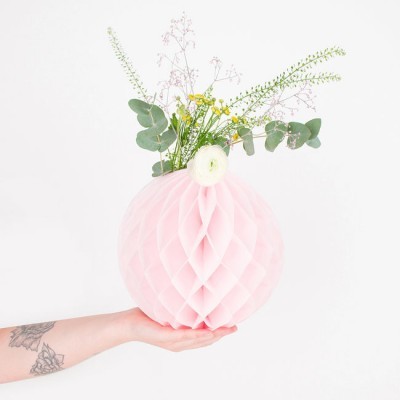 Bola Honeycomb Rosa Grande