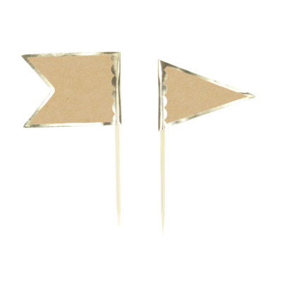 Topos Cupcake Kraft Rebordo Dourado