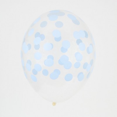 Balões Print Confettis Azul Pastel