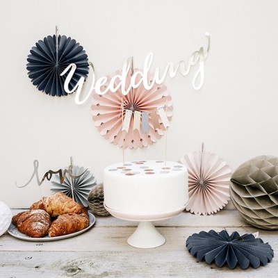 Topo de Bolo Love Prateado