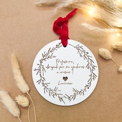 Placa Personalizada Natal : Professor(a) / Educador(a)