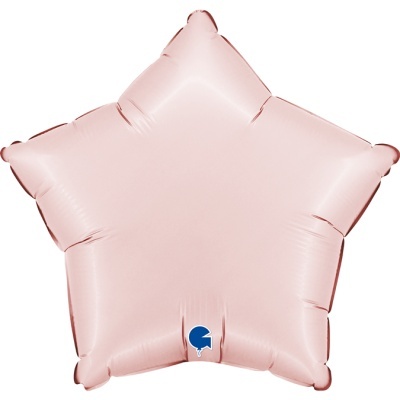Balão Estrela Rosa Pastel Satin