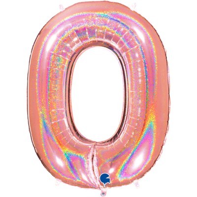Balão Número Rose Gold Holográfico