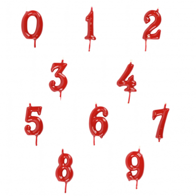 Velas Número Vermelho