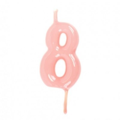 Velas Número Rosa