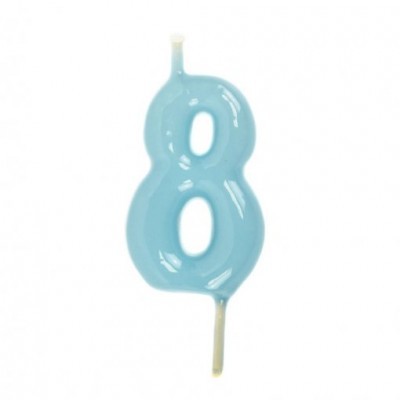 Velas Número Azul Bebé