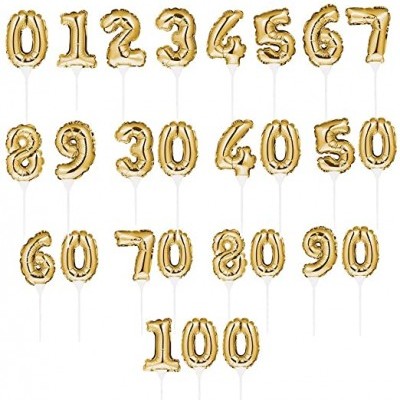 Topo de Bolo Mini Balão Dourado