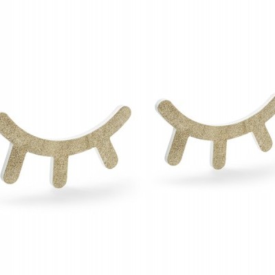 Pestanas Madeira Glitter Dourado