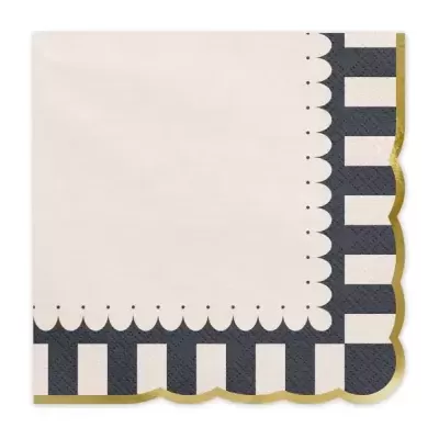 Guardanapos Beges e Pretos