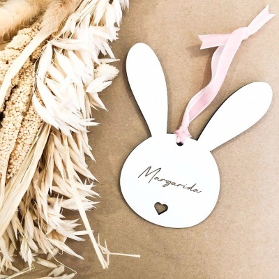 Placa Personalizada Páscoa Coelho - Afilhados