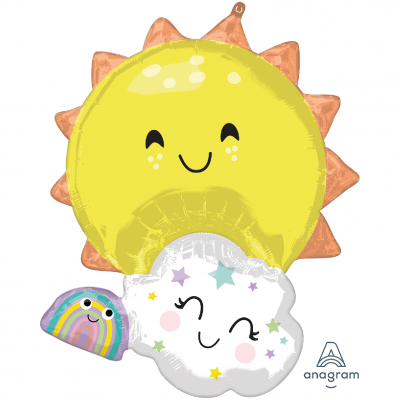 Balão Sol Nuvem e Arco Írirs