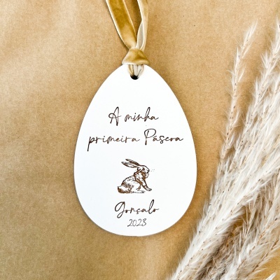 Placa Personalizada Páscoa Ovo - Afilhados
