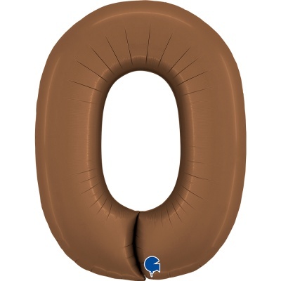 Balão Número Castanho Chocolate