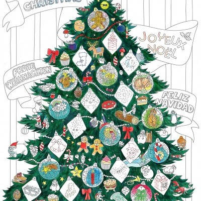 Poster para Colorir Natal