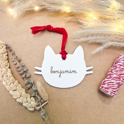 Placa Personalizada Natal : Gato