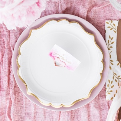 Pratos Brancos Rebordo Dourado