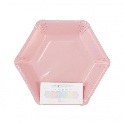 Pratos Pastel Hexagonais