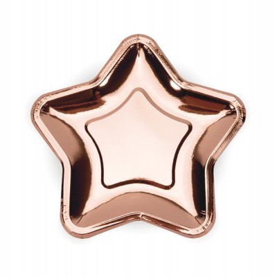 Pratos Estrela Rose Gold Pequeno
