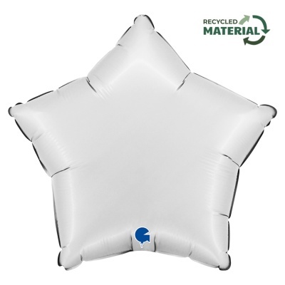 Balão Estrela Branca Satin