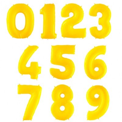 Balão Número Amarelo