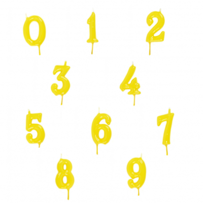 Velas Número Amarelo