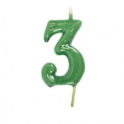 Velas Número Verde