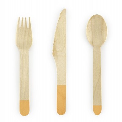 Talheres Madeira Laranja