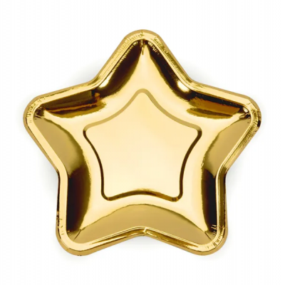 Pratos Estrela Dourado Pequeno