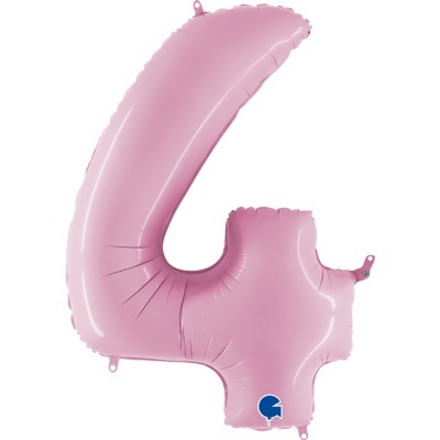Balão Número Rosa Pastel