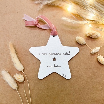 Placa Personalizada Natal : O Meu Primeiro Natal