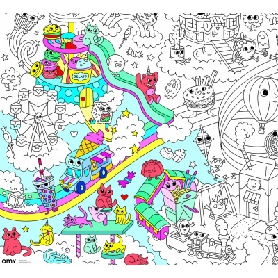 Poster para Colorir Kawaii