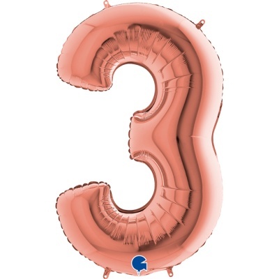 Balão Número Rose Gold