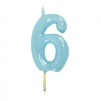 Velas Número Azul Bebé