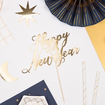 Topo de Bolo Happy New Year