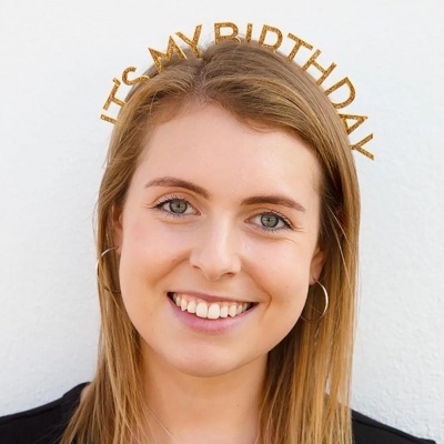 Arco Happy Birthday Dourado Glitter