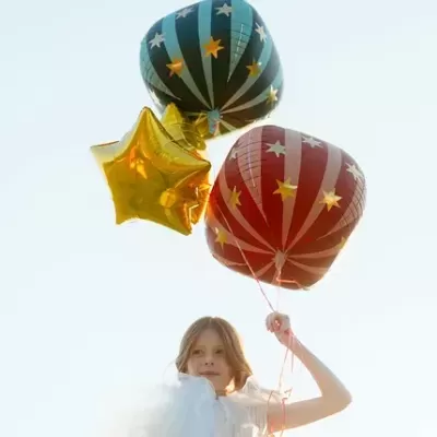 Balão Circo Estrelas Verde