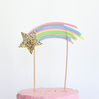 Topo de Bolo Rainbow