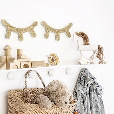 Pestanas Madeira Glitter Dourado