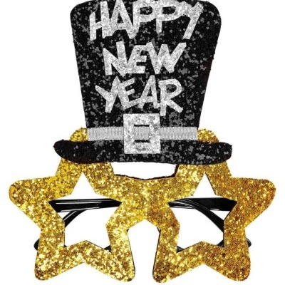 Óculos Happy New Year Dourado