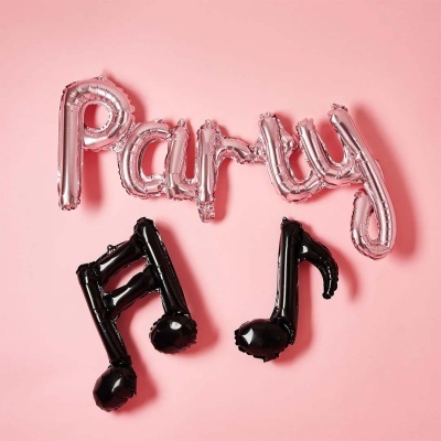 Balão Party e Notas Musicais