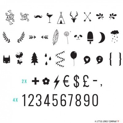 Números e Símbolos Lightbox