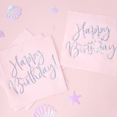 Guardanapos Happy Birthday Rosa